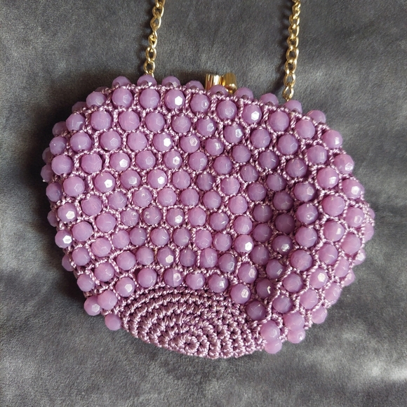 1950s Handmade Beaded Mini Purse Pouch - Picture 3 of 6